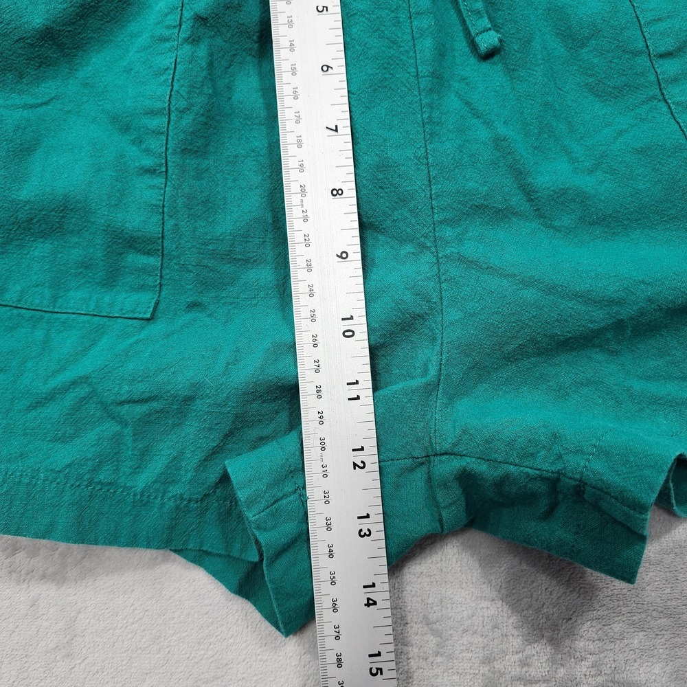 Beyove Shorts Womens L Green Gauze Cotton Sweat Elastic Waist Casual Summer - Picture 8 of 11
